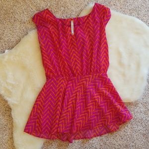 Paper Crane Peplum Sleeveless Top